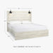 Signature Design by Ashley Cambeck Farmhouse King Panel Bed with Sconce Lights and USB Ports, Foundation or Box Spring Needed, Whitewash
