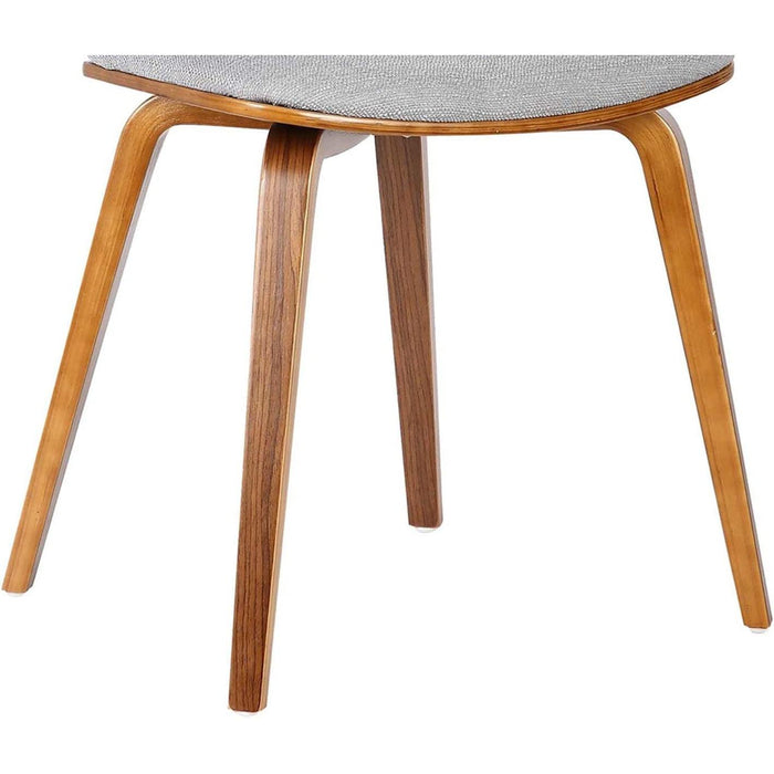 Grey Fabric and Walnut Wood Finish Jaguar Dining Chair