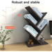 Book Tree Bookshelf, 5-Tier Wood Bookshelf Tree Bookcase for Displaying Books, Cds, Magazines and More at Office, Home or School