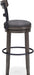 Caitbrook 30" Farmhouse Bar Height Upholstered Swivel Barstool, Gray