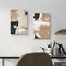 Abstract Geometric Shapes Illustrations Modern Abstract Painting Wall Art - Black and Brown Canvas Wall Decor for Living Room Bedroom Office Hallway(Brown&Blcak, 16 * 11)