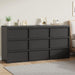 9 Dresser for Bedroom, 58.7" Wide Dresser, Freestanding Horizontal Drawer with Storage, Wooden Closet Chest Storage for Living Room, Hallway, Entryway