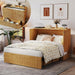 Fullsize Oak MurphyBed Cabinet With Integrated Charging