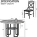Dining Table Set for 4, 47.2 Inch round Kitchen Table and 4 Chairs