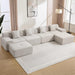 160-Inch U-Shaped Modular Sectional Sofa Camel Ottoman