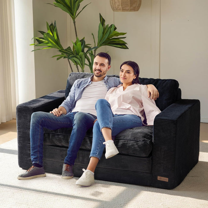 Black Convertible Sofa Bed Includes Pullout Sleeper