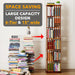 Walnut Six Tier Rotating Bookshelf Tower Organizer