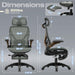 X100 Ergonomic Mesh Office Chair with Footrest, Big and Tall Home Desk Chair with 5D Flip-Up Arms, Adjustable 3D Lumbar Support, Gaming & Executive Computer Chair (Forest Ranger)