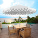 Tracy 9' Scalloped Market Patio Umbrella, White