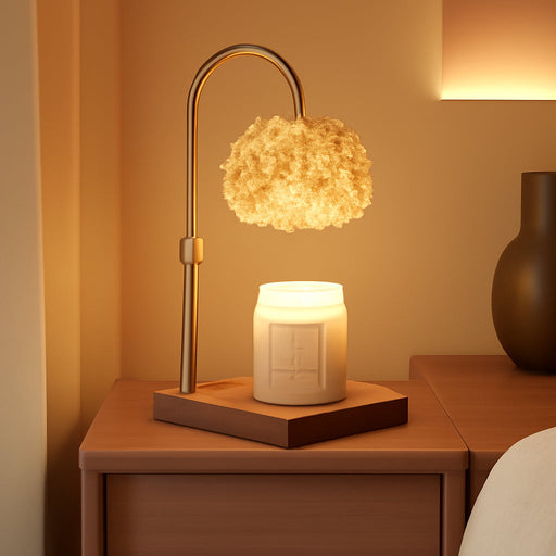 Glass Candle Warmer Lamp with Timer - Adjustable Height Candle Lamp Warmer with Crystal Shade, Timer (8H/4H/2H) - Wax Melter with Jar Candle - Ideal Gift, Fits Various Size Candles