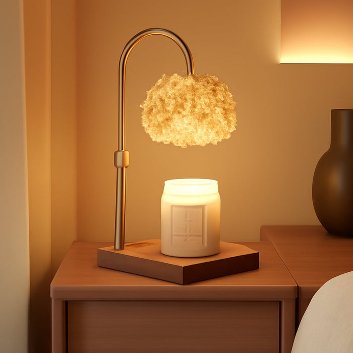 Glass Candle Warmer Lamp with Timer - Adjustable Height Candle Lamp Warmer with Crystal Shade, Timer (8H/4H/2H) - Wax Melter with Jar Candle - Ideal Gift, Fits Various Size Candles