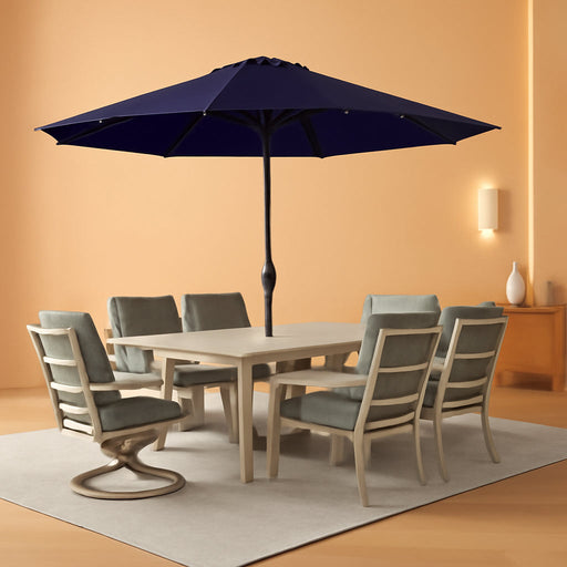 15FT Extra Large Patio Umbrella with Base Included, Heavy Duty Rectangle Outdoor Double-Sided Market Umbrella with 12 Strong Ribs for Patio, Garden, Lawn, Deck & Pool