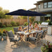 15FT Extra Large Patio Umbrella with Base Included, Heavy Duty Rectangle Outdoor Double-Sided Market Umbrella with 12 Strong Ribs for Patio, Garden, Lawn, Deck & Pool
