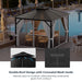 10 X 10 Feet Double-Top Hardtop Gazebo with Galvanized Steel Roof