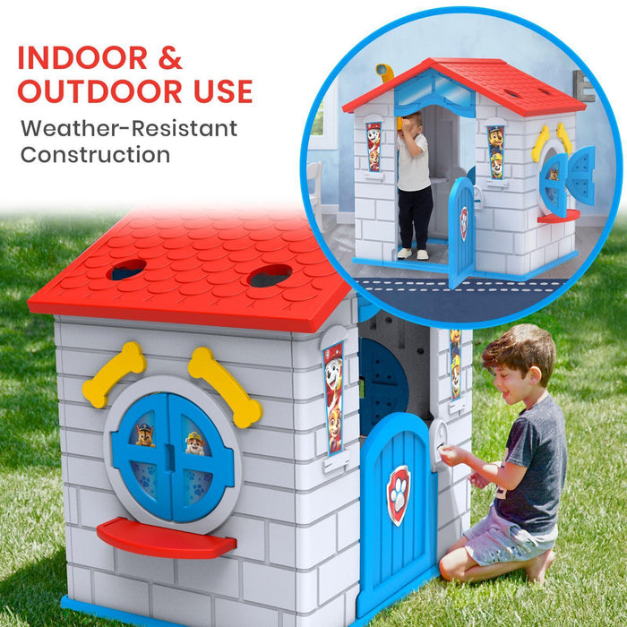 Nick Jr PAW Patrol Plastic Indoor/Outdoor Pretend Play Playhouse SNAP-IN ASSEMBL