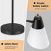 Floor Lamp for Living Room, Adjustable Head Standing Lamp with White Plastic Shade, Black Reading Floor Lamps for Dorm, Bulb Not Included