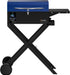 BBQ Wood Pellet Grill Smoker with Foldable Cart, Meat Probe, 2 Tiers Cooking Area, Portable Smoking Grilling Stove for Outdoor Patio Cooking, RV Camping Tailgating, Blue GS342