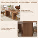 70.8" Dining Table for 6 8 10, Modern Dining Room Table with Storage, Wood Kitchen Table with Fluted Legs, Dinner Tables for Kitchen Dining Room,Nut-Brown