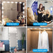 Hollywood Glam Led Vanity Lights Kit, 14Ft Dimmable Mirror Lights, Full Body & Bathroom Lighting, Plug in Floor Light with Power Supply (Mirror Not Inlcuded)