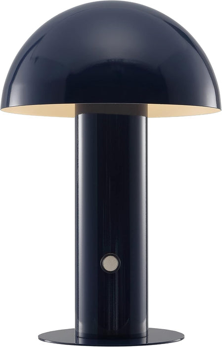 Boletus Mushroom Desk Lamp 10.75" Metal LED, Navy
