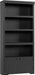 Black 69 Inch Tall Farmhouse Bookshelf OpenDisplayShelf