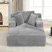 Oversized Chaise Lounge With Deepseat Corduroy Upholstery