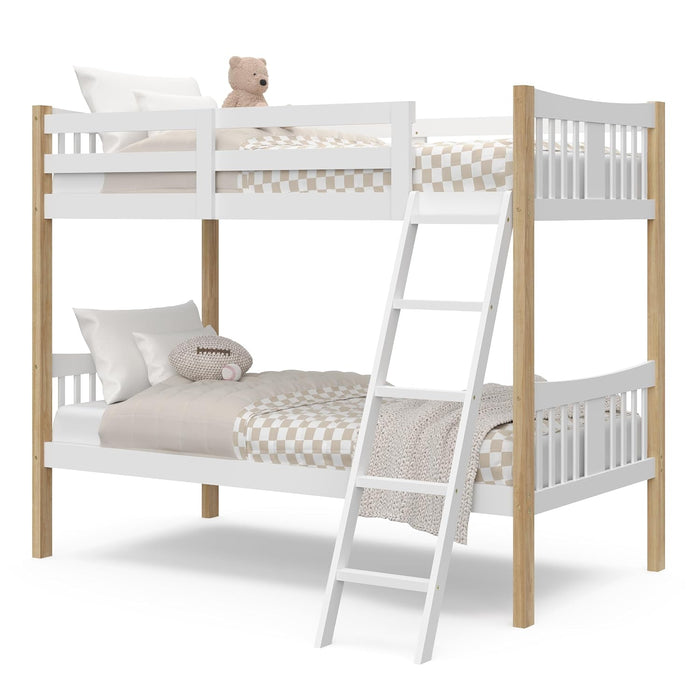 TwinOverTwin Bunk Bed White Finish Greenguard GoldCertified