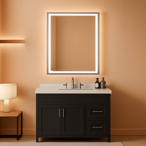 32"X 24" LED Bathroom Mirror with Lights, Dimmable, Double Lights, Backlit + Front Lit, 3 Colors Led Mirror for Bathroom, Lighted Bathroom Vanity Mirror, Tempered Glass(Horizontal/Vertical)