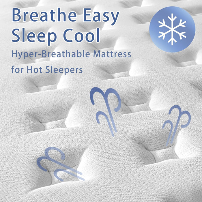 Full Size Mattress,10 Inch Full Bed-In-Box, Comfort Cooling Sleep