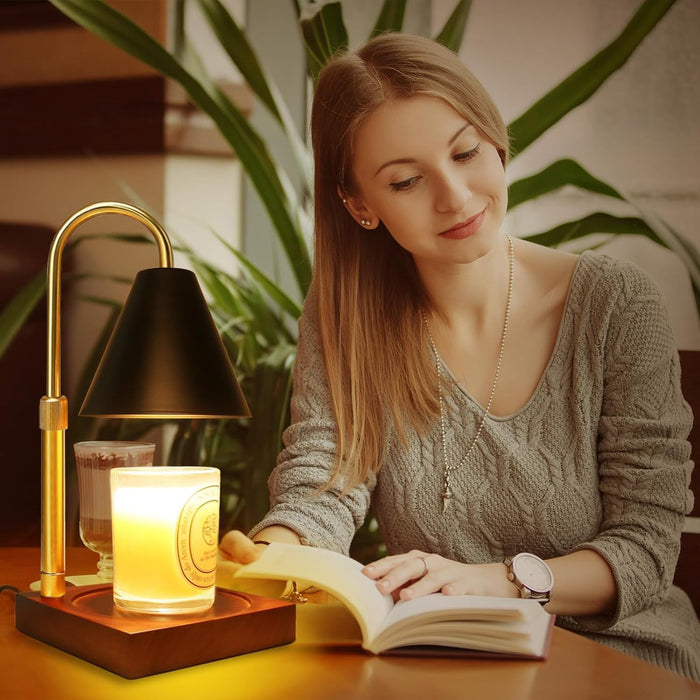 Candle Warmer Lamp with Timer, Electric Candle Lamp Warmer, Height Adjustable Scented Candles, Candle Warmer with 2 * 50W Bulbs for Home Decor