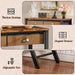 Console Entryway Table with 2 Drawers, 31.5" Height Sofa Table behind Couch with 3 Tier Storage Shelves，Industrial TV Stand Accent Furniture for Hallway Corner Living Room Bedroom Entry Way Home Decor