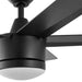 Merwry 48 In. Integrated LED Indoor Matte Black Ceiling Fan with Light Kit and Remote Control