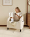 Beige Boucle Barrel Armchairs For Contemporary Living