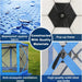 12X12 Pop-Up Gazebo Starry Sky Screen Canopy Tent Screen House for Camping, Screen Room with Mosquito Netting, Hub Tent Instant Screened Canopy with Carrying Bag and Ground Stakes, Blue