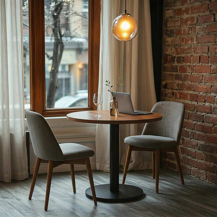 Circular Industrial Round Table 31.5Inch Solid Wood
