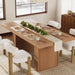 70.8" Dining Table for 6 8 10, Modern Dining Room Table with Storage, Wood Kitchen Table with Fluted Legs, Dinner Tables for Kitchen Dining Room,Nut-Brown