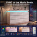 9 Drawer Dresser with LED Lights and Charging Station, Modern White Dresser