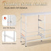 Wide Dresser with 6 Fabric Drawers, TV Stand for 50" TV, Closet Dresser with Metal Frame, Wooden Top, Fabric Dressers for Bedroom, Closet, Hallway, Living Room, Entryway, White