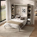 Queen Murphy Bed Cabinet Grey Space-Saving Solution
