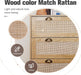 Natural Rattan Nightstand, 3 Drawer Dresser Bedside Table