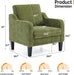 Olive Green Mid Century Modern Accent Chairs, Set of 2