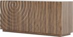 59" Modern Buffet Cabinet with 3D Water Ripple Doors, Sideboard Storage Cabinet with Wooden Base, Freestanding Credenza Console Table for Dining Room Living Room Entryway Coffee Bar, Walnut
