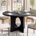 47 Inch CircularLayout Dining Table Black SpaceSaving