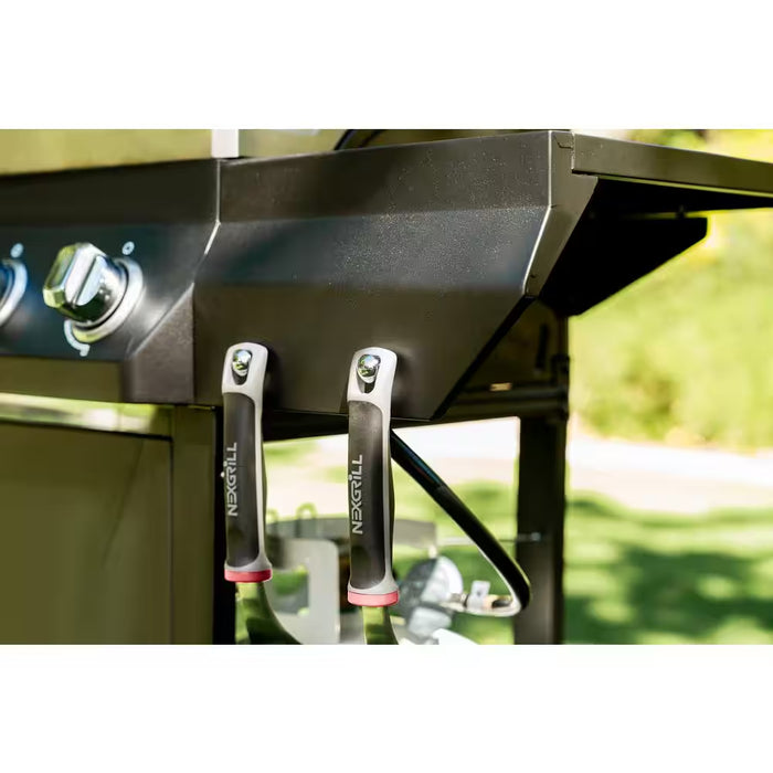 4-Burner Propane Gas Grill in Black with Stainless Steel Main Lid