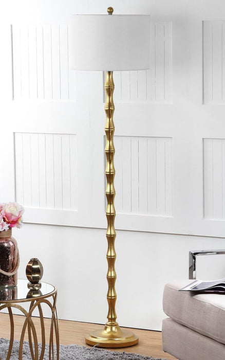 SAFAVIEH Lighting Collection Aurelia Farmhouse Antique Gold 64-Inch Living Room Bedroom Home Office Standing Floor Lamp,Metal (LED Bulb Included)