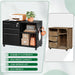 Black 3 Drawers Lockable Industrial Filing Cabinet