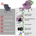 Luxurious Purple Plush Chair With Ottoman Oversized