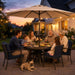 Outdoor Patio Umbrella,Table Umbrella with Push Button Tilt and Crank,Market Umbrella with 8 Sturdy Ribs,Yard Umbrella