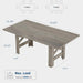 Wood Farmhouse Dining Table for 6-8, Heavy Duty Large Kitchen Table, 70.87" Long Rectangular Dining Room Tables with Strong Legs, Thickness Tabletop, for Big Family, Dinette, Rustic Gray