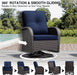 Wicker Patio Furniture Set, 6 Piece Outdoor Furniture Set with Thickened Cushions, High Back, Deep Seating, Wide Armrest, Outdoor Swivel Rocker Chairs for Porch, Deck